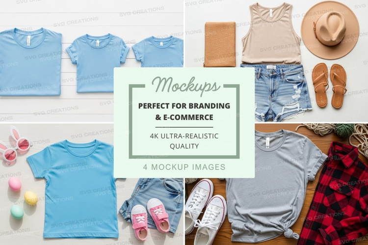 Casual summer outfits mockup