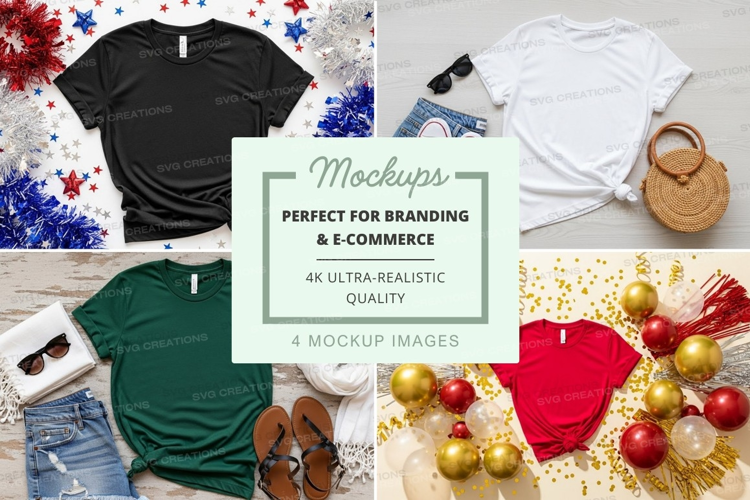 Patriotic and festive t-shirt mockup