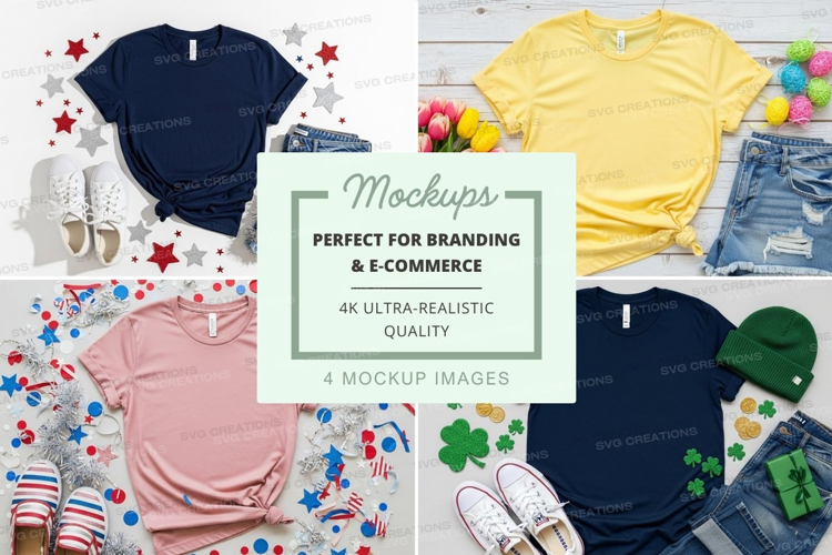 Mockup: seasonal t-shirt collection