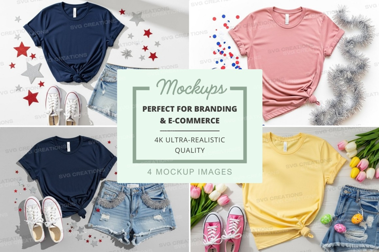 Casual summer outfits mockup
