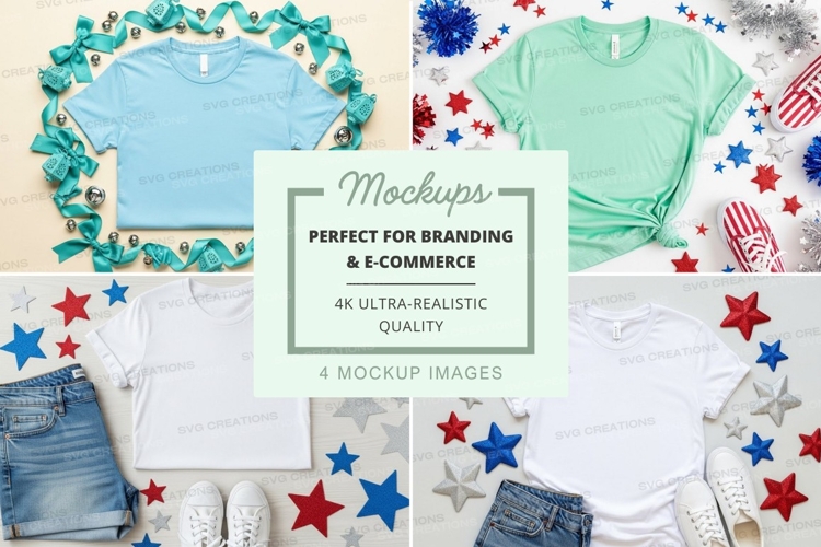 Fourth of july t-shirt mockup