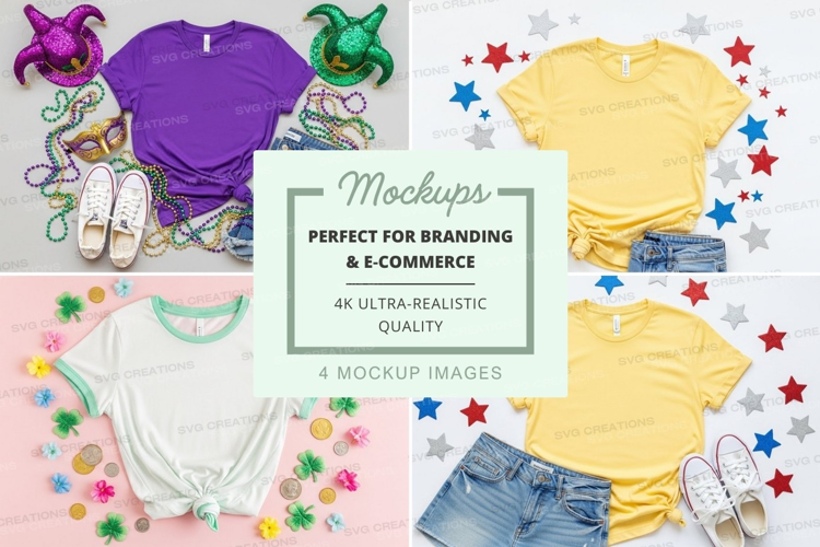 Colorful summer fashion mockup