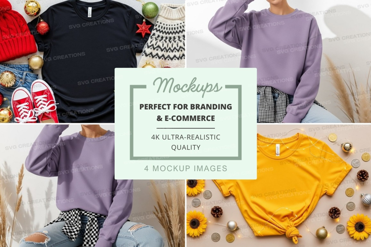 Cozy winter fashion mockup