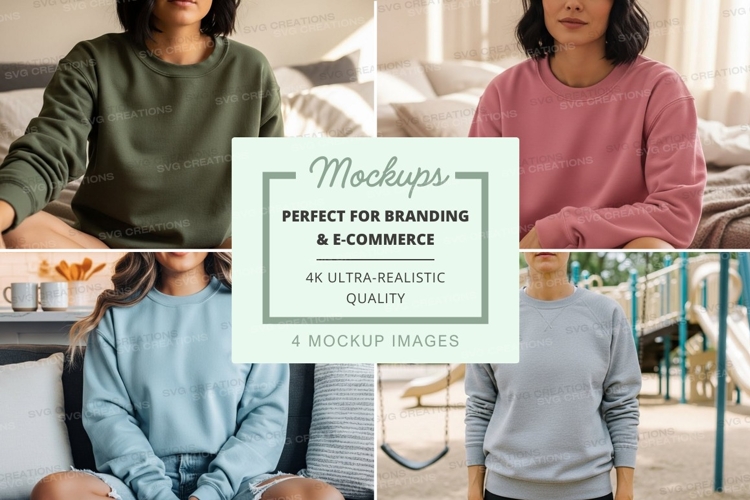 Sweatshirt mockup with people