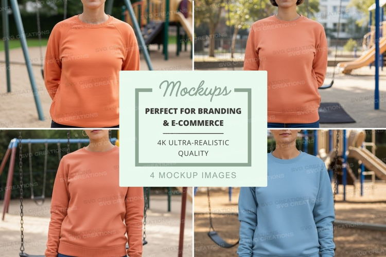 Long sleeve t-shirt mockup in park setting