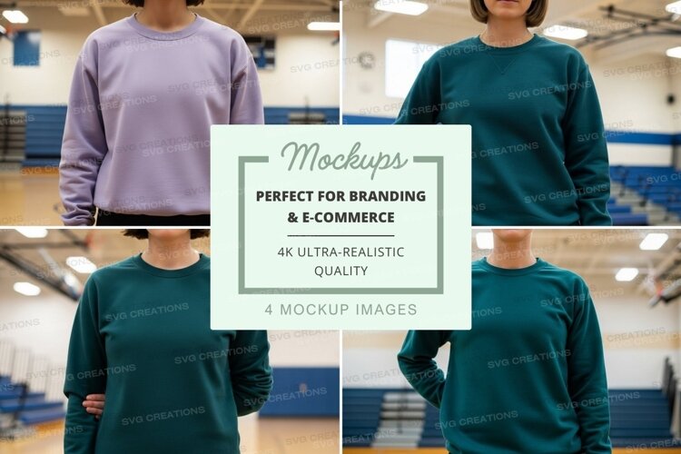 Group of four people wearing sweatshirts in a gym example image 1