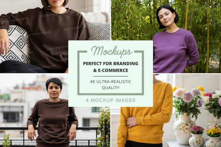 Collage of sweatshirts mockup
