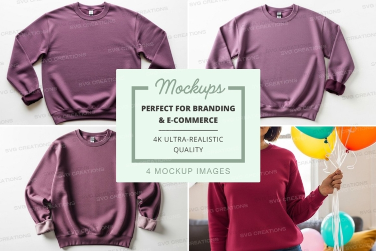Purple sweatshirt mockup