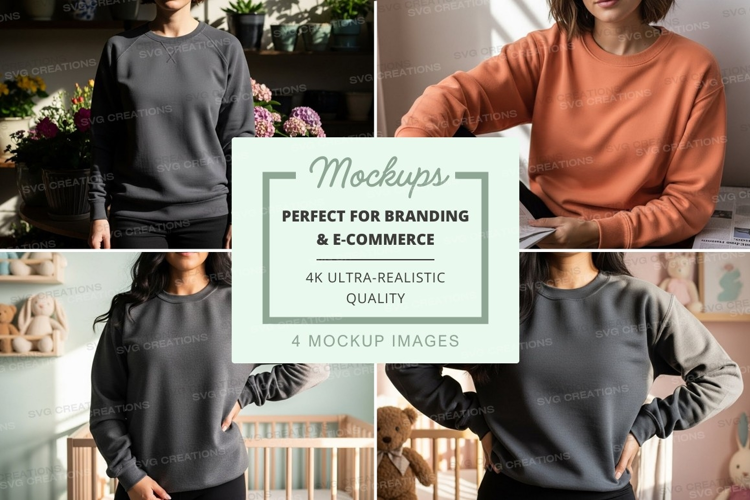 Collage mockup of sweatshirts