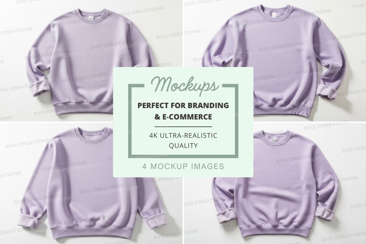 Purple sweatshirt mockup
