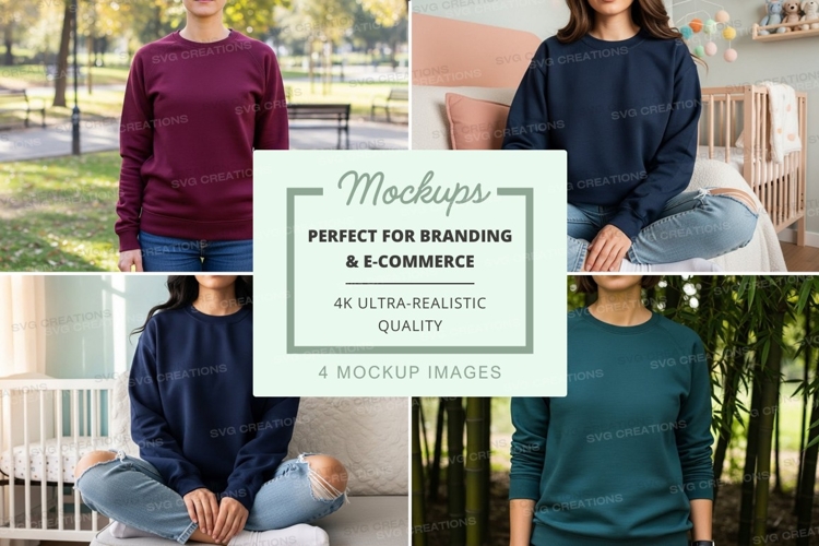 Sweatshirt mockup collage