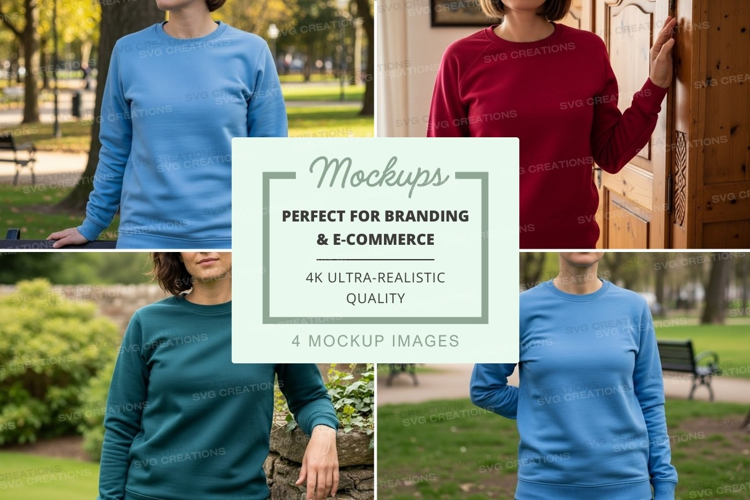 Long sleeve t-shirt mockup in park setting