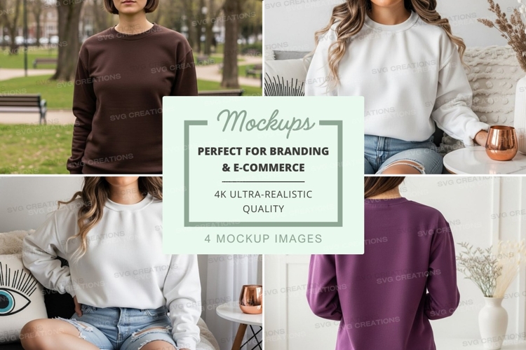 Long sleeve sweatshirt mockup