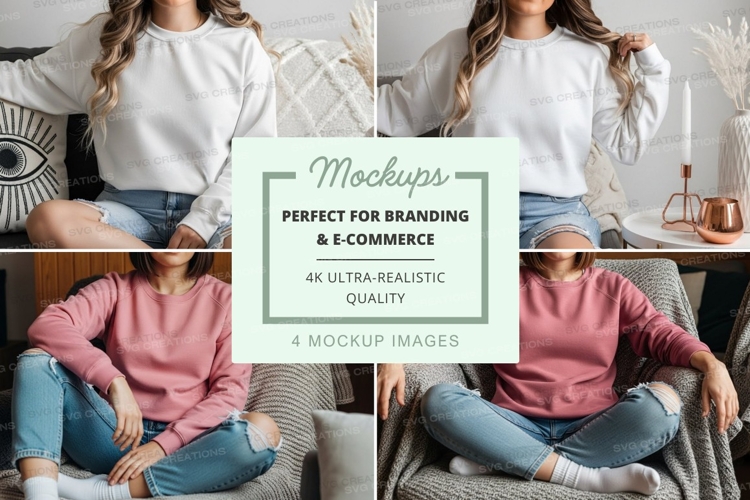 Sweatshirt mockup with models