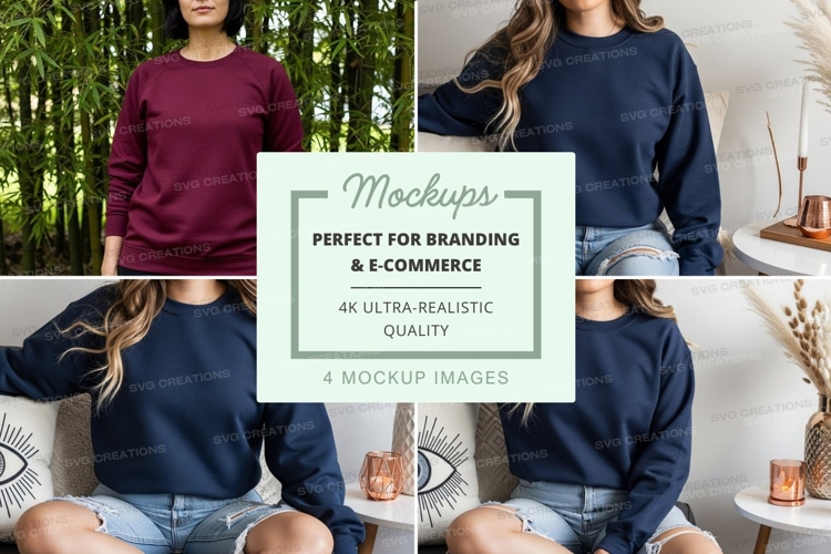 Sweatshirt mockup with models