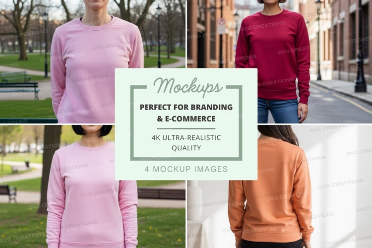 Long sleeve sweatshirt mockup