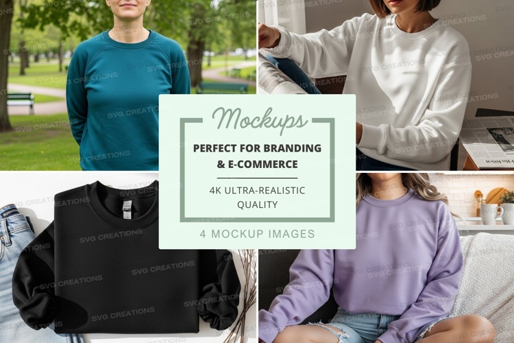Sweatshirt mockup collage