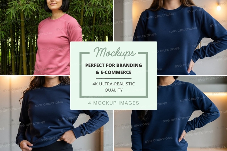 Oversized long sleeve t-shirt mockup