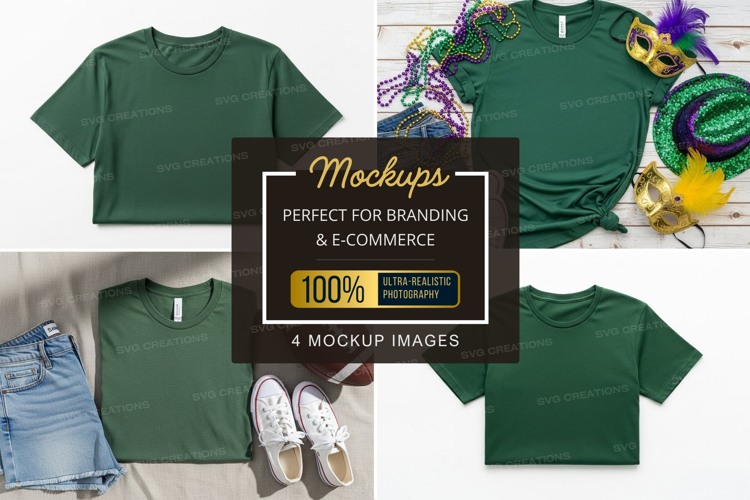 Green t-shirt mockup