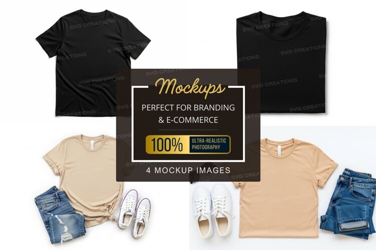 Mockup of t-shirts with accessories example image 1