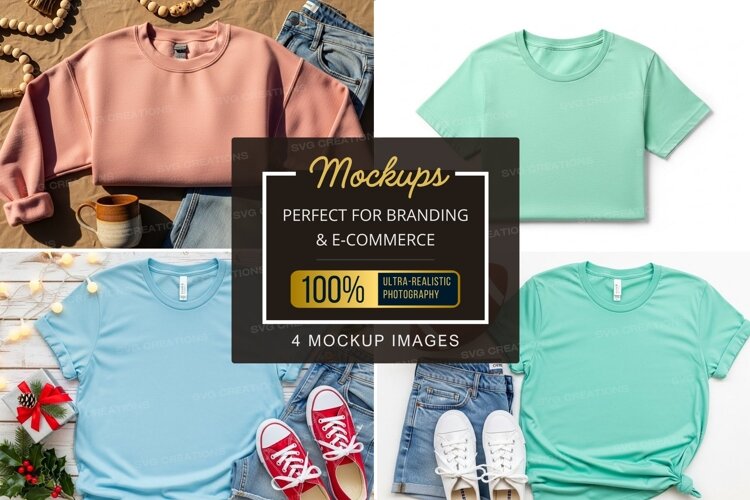 Mockup: casual summer t-shirts collection example image 1