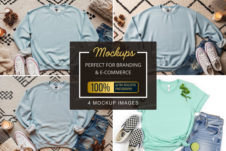 Mockup: casual outfit with sweatshirts and accessories