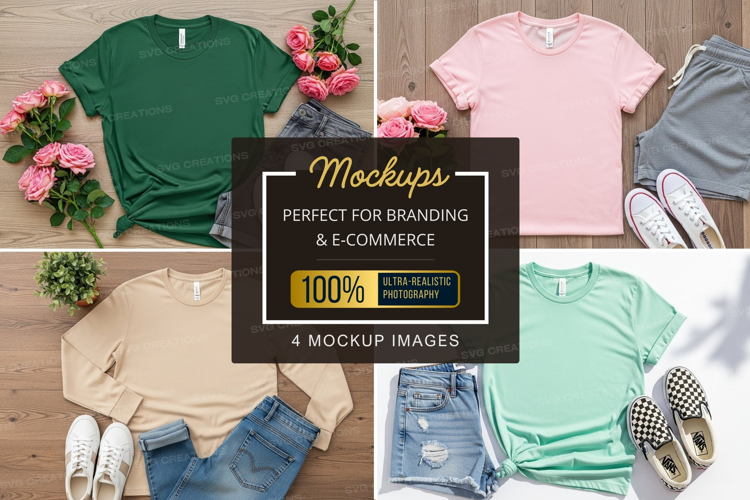 Mockup: casual outfit with t-shirts and accessories