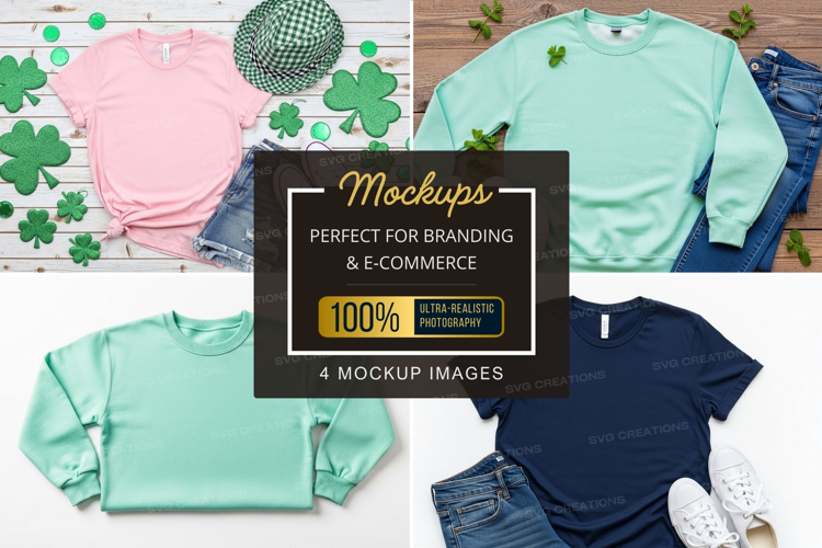St. patrick's day kids' clothing mockup