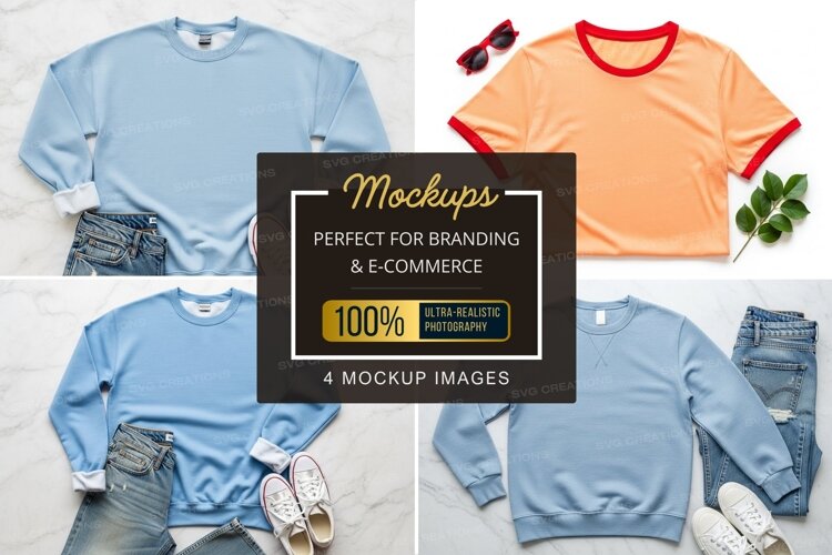 Casual sweatshirts mockup example image 1