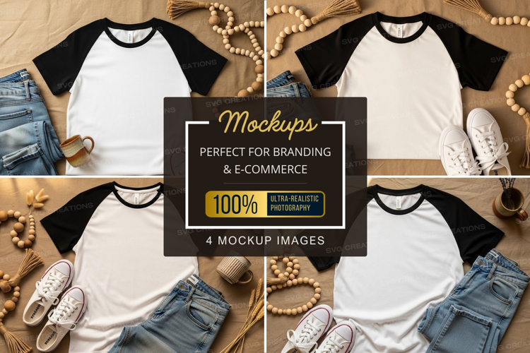 Mockup collection of baseball t-shirts