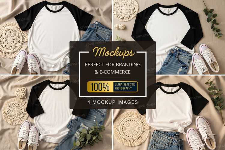 Mockup: casual summer outfit with baseball tee and denim sho