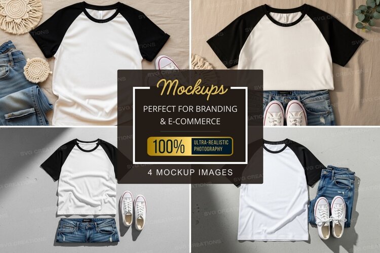 Mockup of baseball tee with casual outfit example image 1