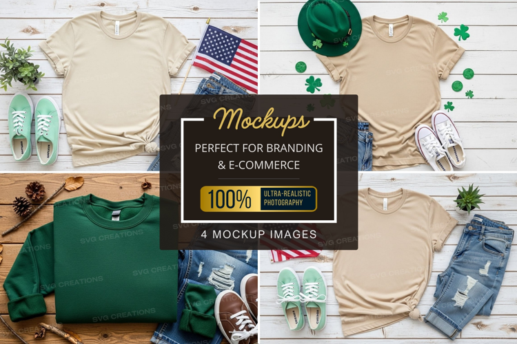 Mockup: casual summer outfits with american and irish themes