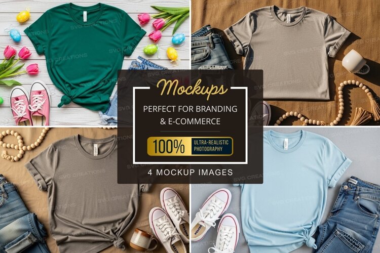 Mockup: casual summer outfits with t-shirts and accessories example image 1