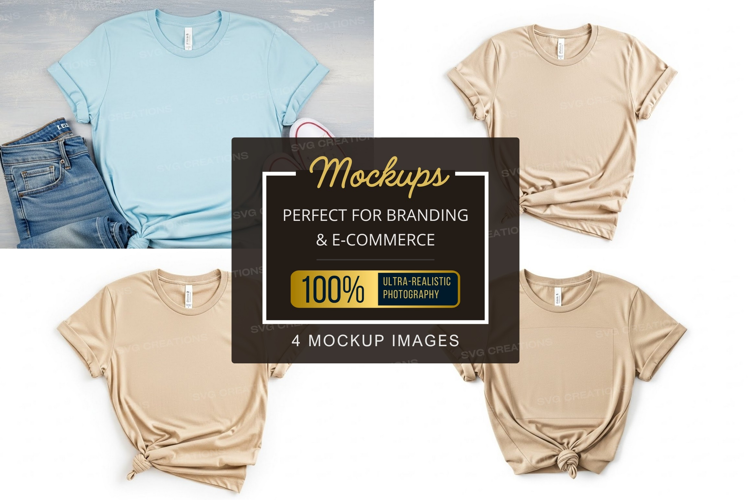 Mockup: casual t-shirts and outfits