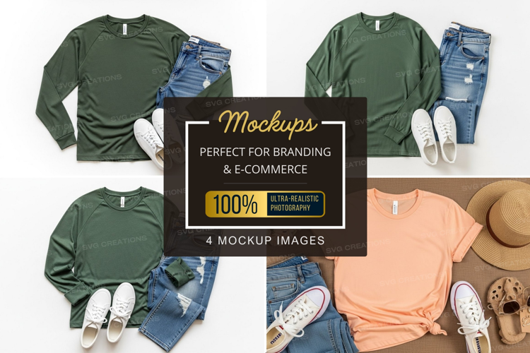 Casual outfit mockup
