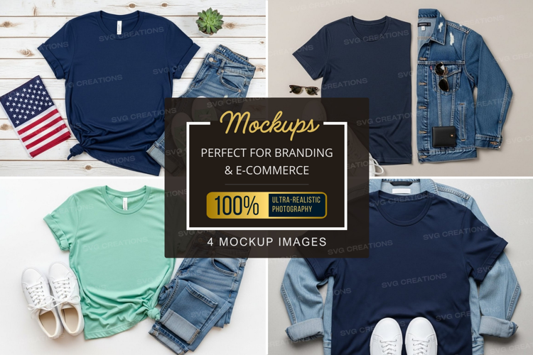 Mockup: casual outfit with t-shirts and accessories
