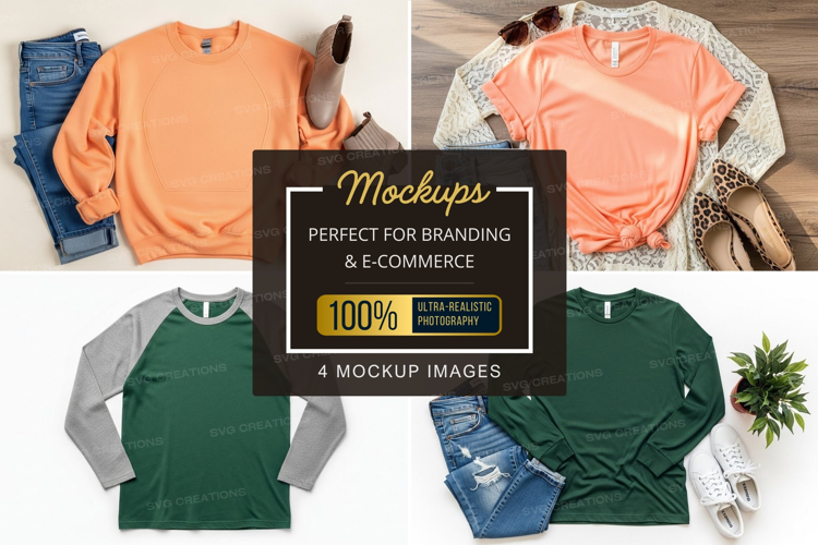 Mockup: casual outfit ideas with t-shirts and jeans