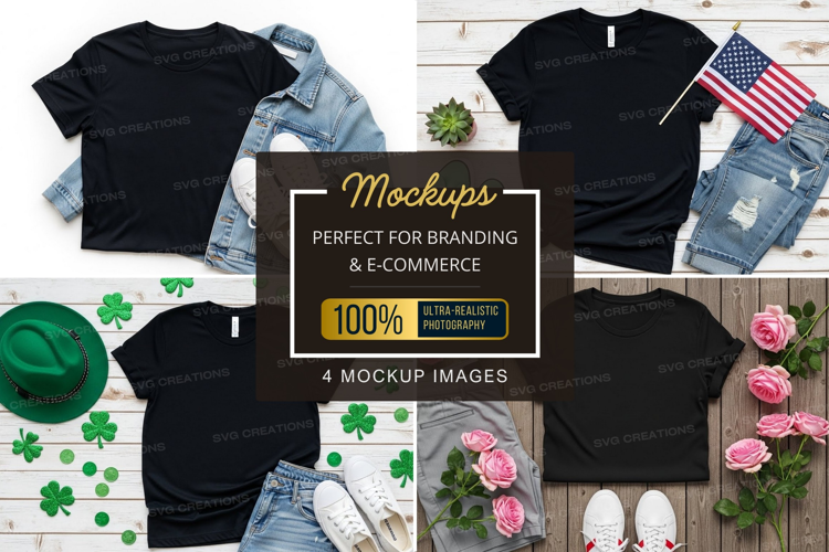 Mockup: casual outfit with t-shirts and accessories