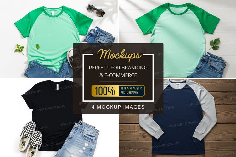 Mockup collection of t-shirts and accessories