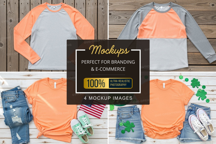 Mockup: st. patrick's day themed t-shirts and accessories