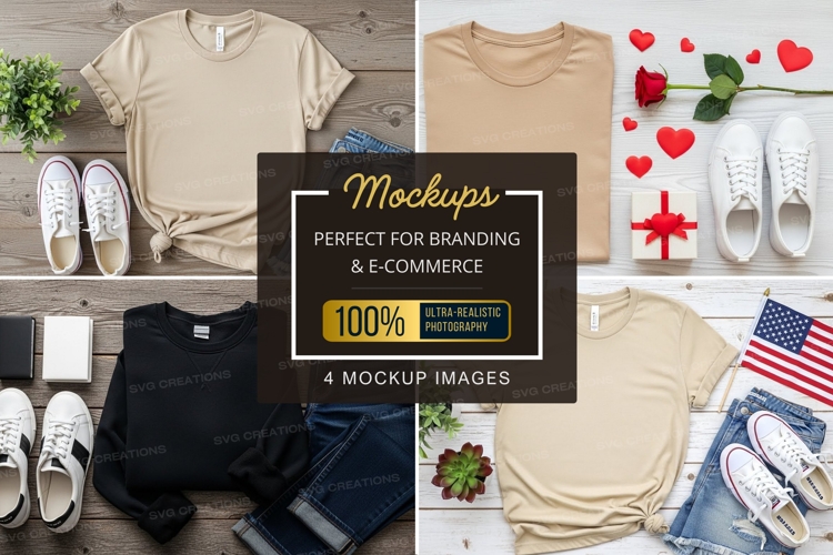 Casual summer outfit mockup