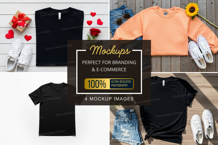 Mockup: casual outfit with t-shirts and accessories