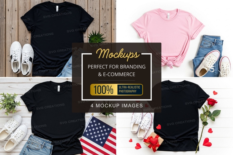 Mockup collection of t-shirts