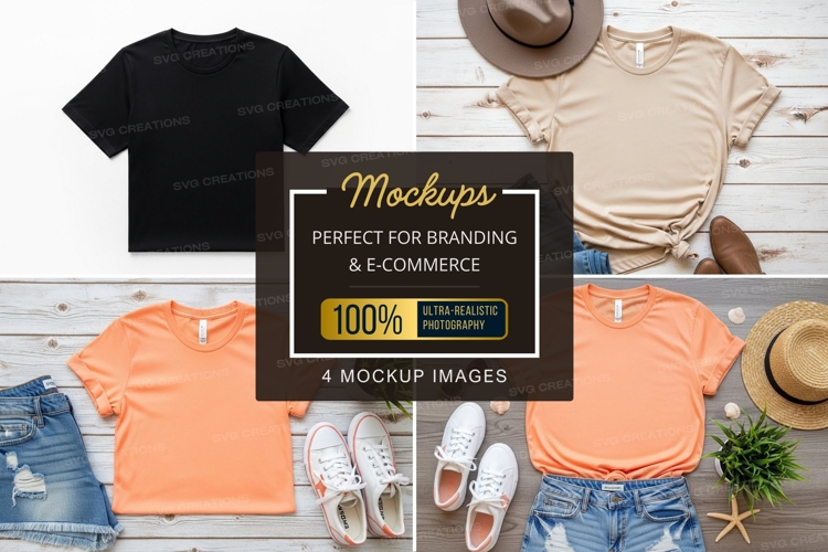Mockup: casual t-shirt outfits