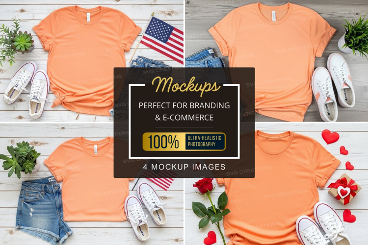 Mockup: casual summer outfit with t-shirts and accessories