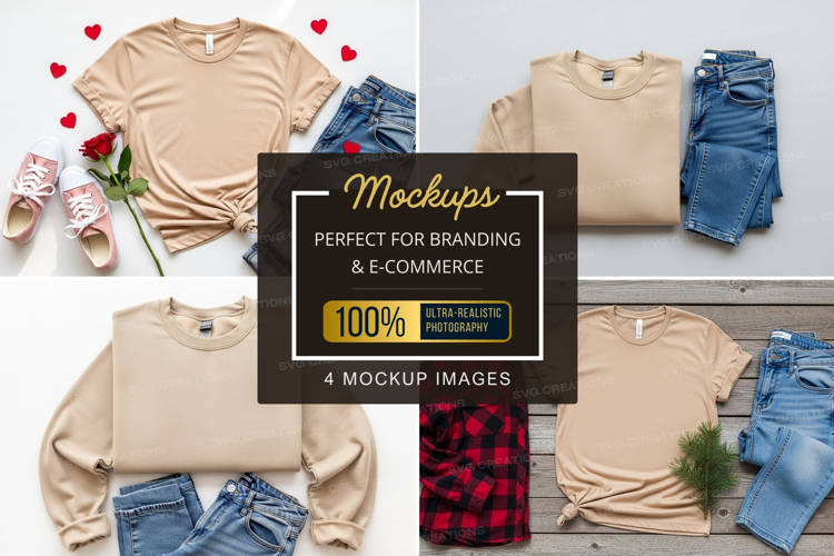 Casual outfit mockup