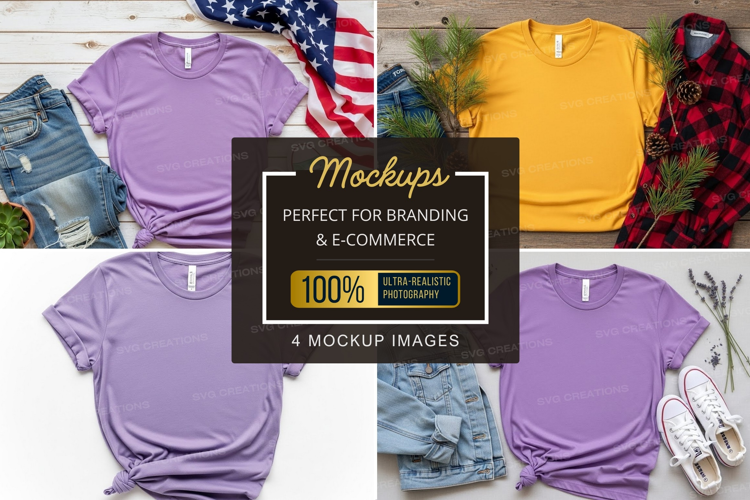 Mockup collection of t-shirts