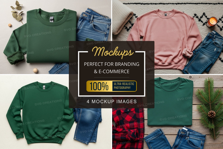 Cozy winter fashion mockup