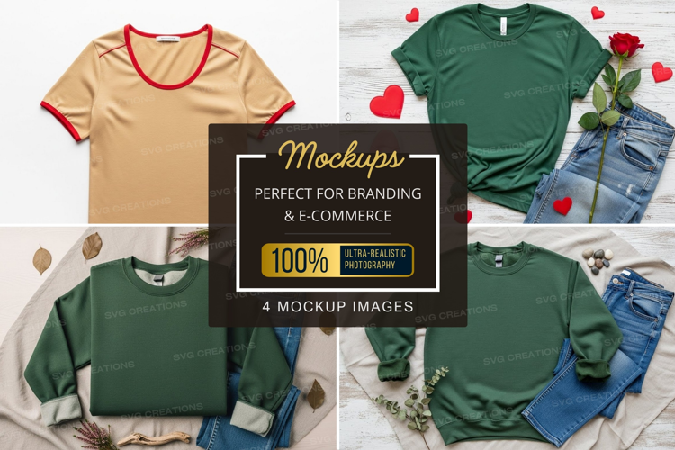 Mockup collection of casual wear